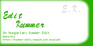 edit kummer business card